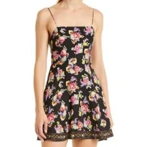 Alice + Olivia Glinda printed smocked crepe mini dress